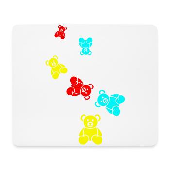 Ours en peluche - Tapis de souris (format paysage) - blanc - Devant