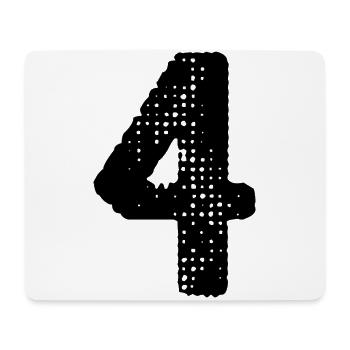 4 Number jersey - Mouse Pad (horizontal) - white - Front