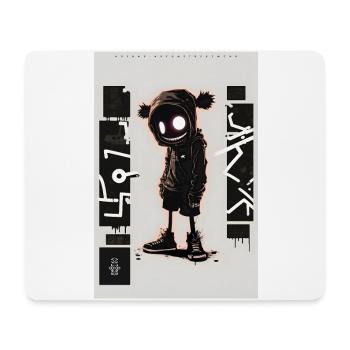 Robot Graffiti Design by ART8NS Art ON Streetwear - Mousepad (Querformat) - Weiß - Vorne