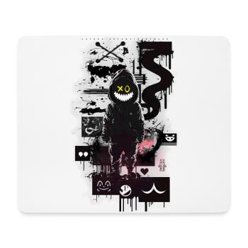 Robot Graffiti Design by ART8NS Art ON Streetwear - Mousepad (Querformat) - Weiß - Vorne