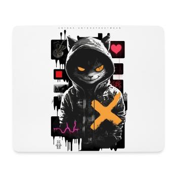 Cat by ART8NS - Art ON Streetwear - Mousepad (Querformat) - Weiß - Vorne