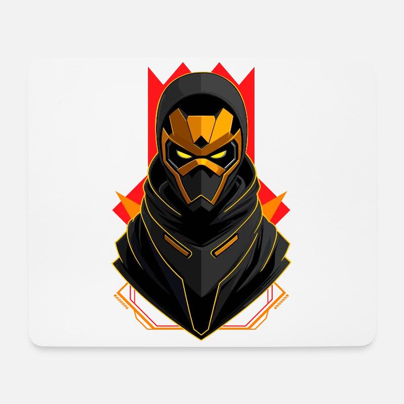 Goldener Roboter - Mousepad (Querformat) - Weiß