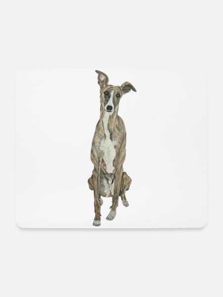 Windhund Greyhound Hundeliebe Hundesport Doglove - Mousepad (Querformat) - Weiß