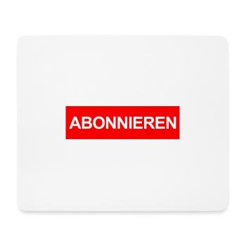 ABONNIEREN - Mousepad (Querformat) - Weiß - Vorne
