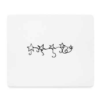 symbole de chaîne de ligne connectée étoiles - Tapis de souris (format paysage) - blanc - Devant