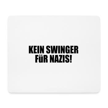 Kein swinger für nazis - Mousepad (Querformat) - Weiß - Vorne