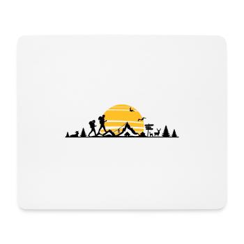 WANDERN Trees Forest Mountains Sun - Mouse Pad (horizontal) - white - Front