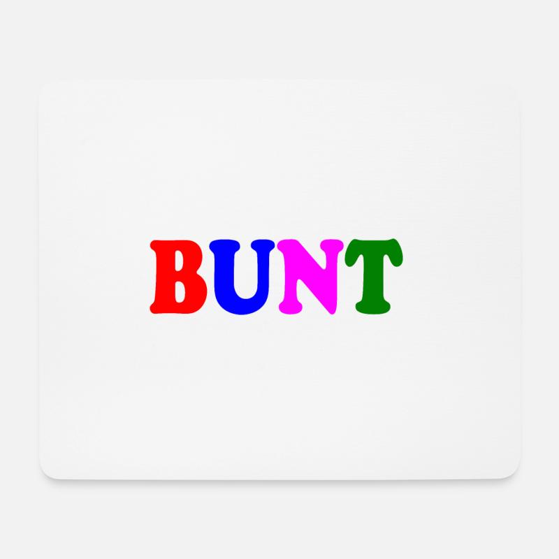 Bunt - Mousepad (Querformat) - Weiß