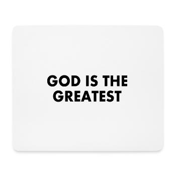 god is the greatest - Mousepad (Querformat) - Weiß - Vorne