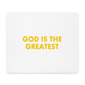 god is the greatest - Mousepad (Querformat) - Weiß - Vorne