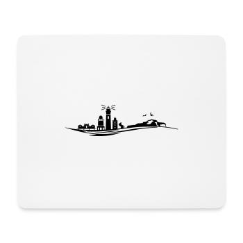 RÜGEN ÎLE D’OSTEE Phare Emblème - Tapis de souris (format paysage) - blanc - Devant