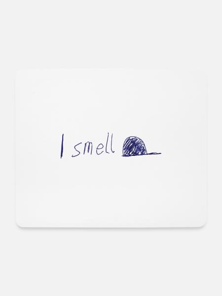 I smell cap shitty Design 14 - Mousepad (Querformat) - Weiß