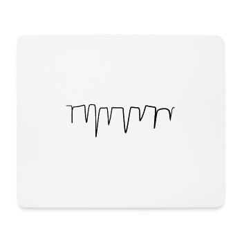 zacken linie strich spitz - Mousepad (Querformat) - Weiß - Vorne