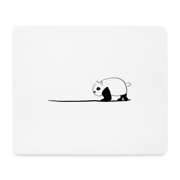 Panda Tier Symbol Linie Wildtier - Mousepad (Querformat) - Weiß - Vorne