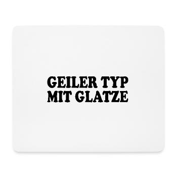 guy with bald head - Mouse Pad (horizontal) - white - Front