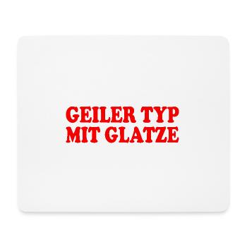 guy with bald head - Mouse Pad (horizontal) - white - Front