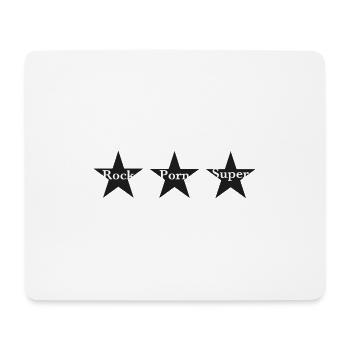 Rock, Porn, Superstar - Mousepad (Querformat) - Weiß - Vorne