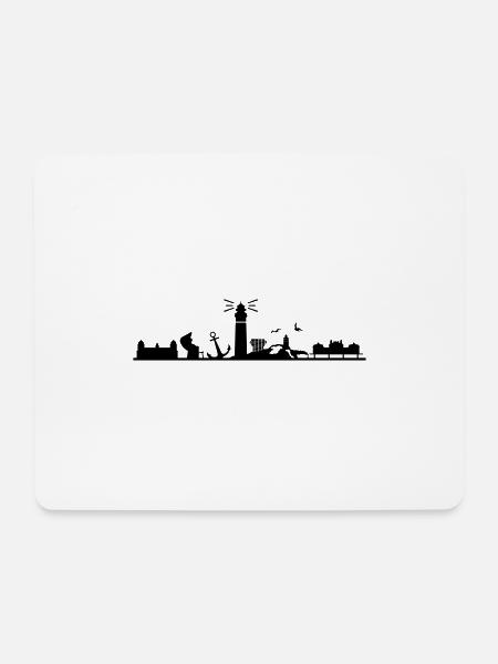 RÜGEN INSEL OSTEE Leuchtturm Wahrzeichen - Mousepad (Querformat) - Weiß
