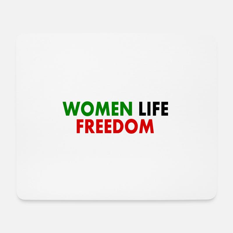 Women life freedom - Mousepad (Querformat) - Weiß