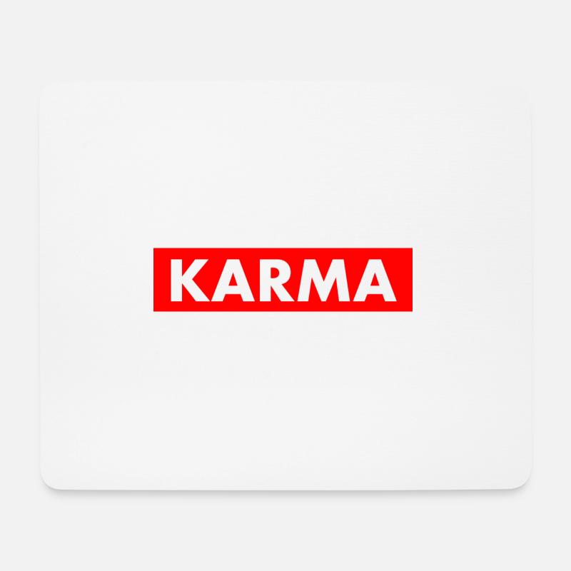 Karma - Mousepad (Querformat) - Weiß