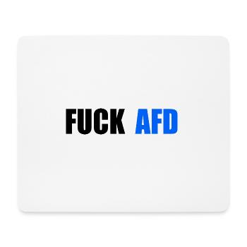 Fuck afd - Mousepad (Querformat) - Weiß - Vorne