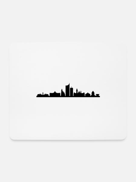 LEIPZIG Saxony Germany Skyline City - Mouse Pad (horizontal) - white