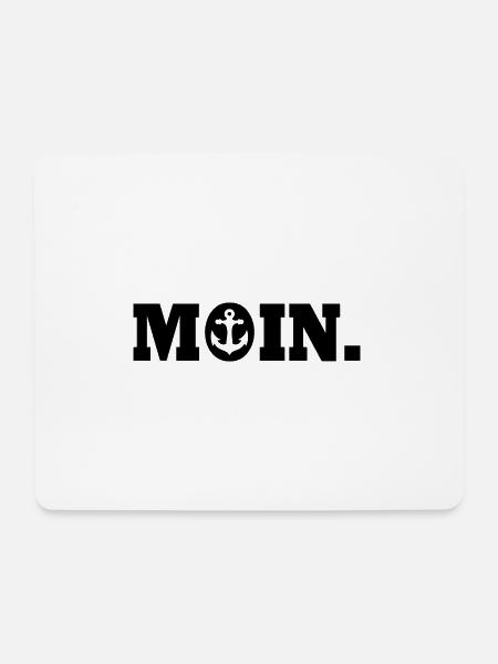 Moin - Mousepad (Querformat) - Weiß
