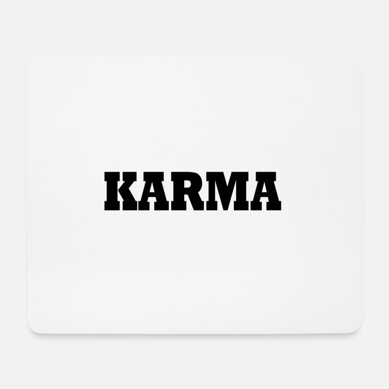 Karma - Mousepad (Querformat) - Weiß