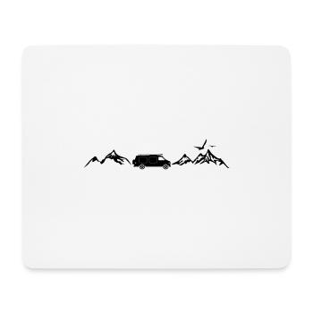 CAMPER BUS Motorhome Car Mountains - Mouse Pad (horizontal) - white - Front