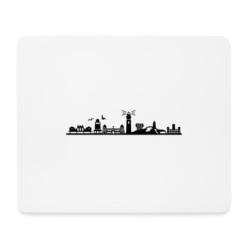 RÜGEN ÎLE D’OSTEE Phare Emblème - Tapis de souris (format paysage) - blanc - Devant