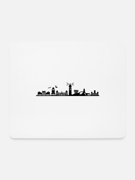 RÜGEN INSEL OSTEE Leuchtturm Wahrzeichen - Mousepad (Querformat) - Weiß