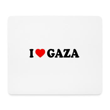 I love gaza - Tapis de souris (format paysage) - blanc - Devant
