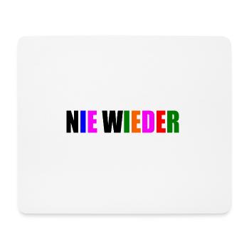 Nie wieder - Mousepad (Querformat) - Weiß - Vorne