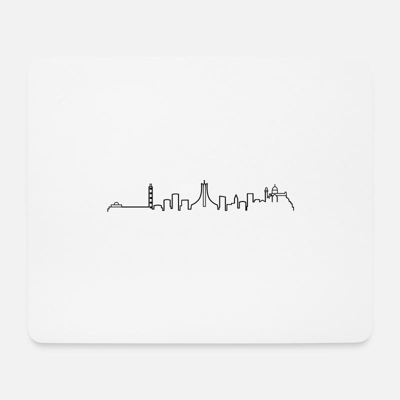 Algiers Skyline - Mouse Pad (horizontal) - white