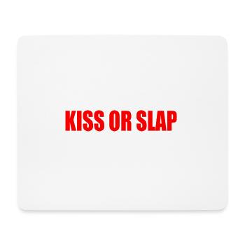 Kiss or slap - Tapis de souris (format paysage) - blanc - Devant