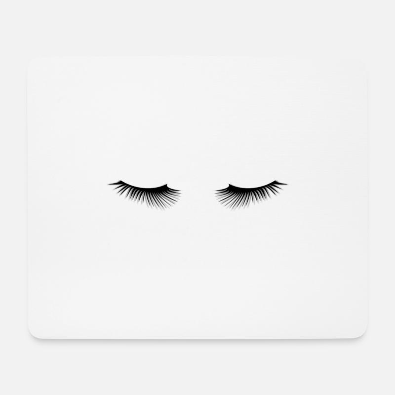 Wimpern - Mousepad (Querformat) - Weiß
