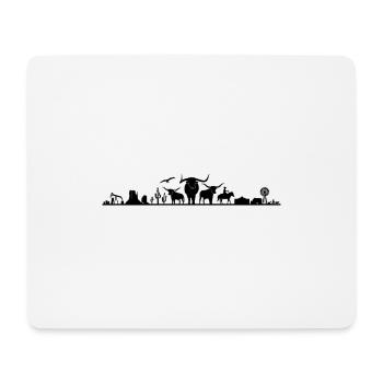 Cowboy Steppe Ranch Texas USA Skyline - Mousepad (Querformat) - Weiß - Vorne