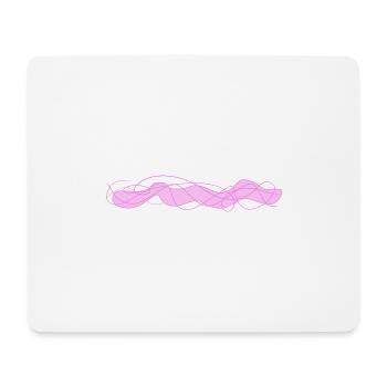 wave pink left stroke wavy - Mouse Pad (horizontal) - white - Front