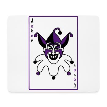 Joker Card Poker Halloween Tricolor Clown - Tapis de souris (format paysage) - blanc - Devant