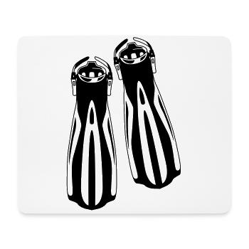 diving fins diving symbol - Mouse Pad (horizontal) - white - Front