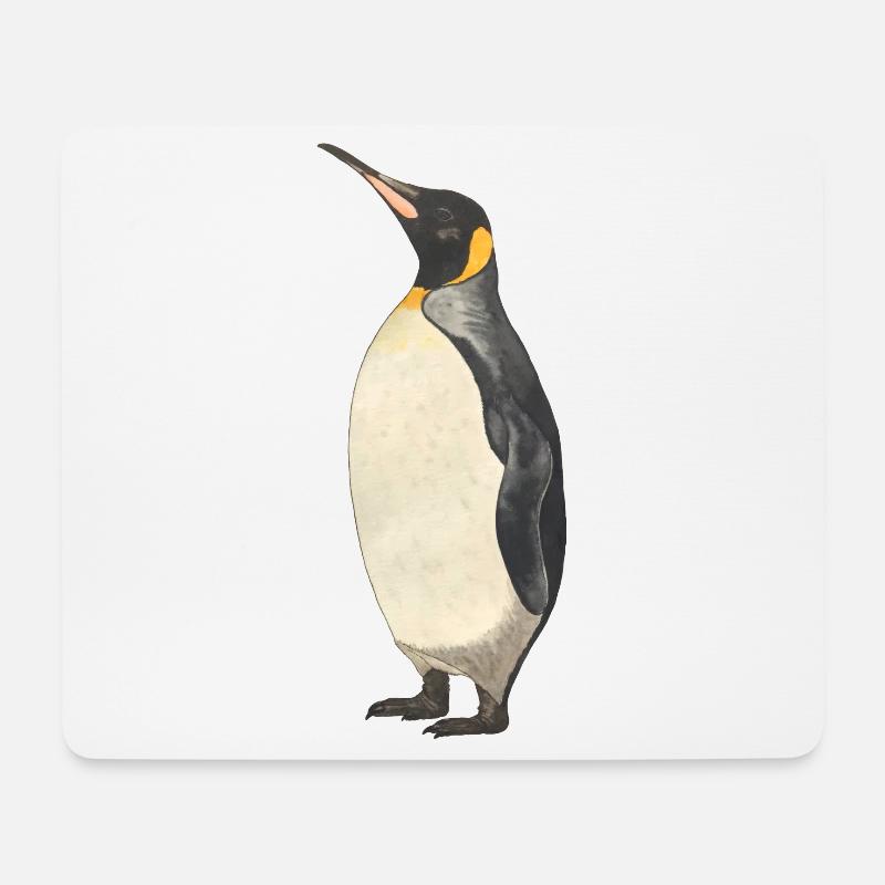 Kaiserpinguin Pinguin - Mousepad (Querformat) - Weiß