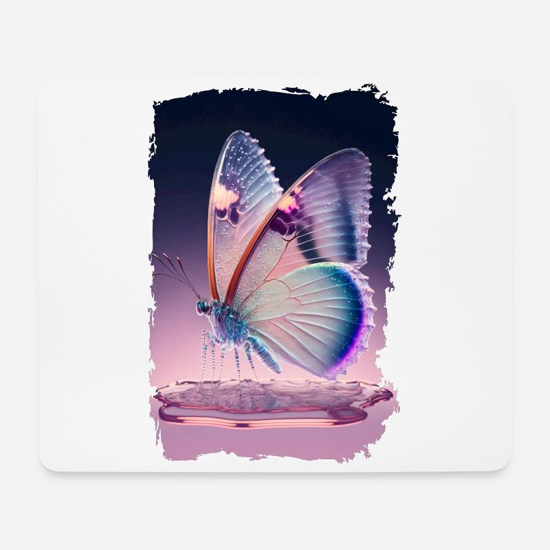 Schmelzender Schmetterling - Mousepad (Querformat) - Weiß