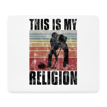 Curling is my religion Curler Eisstockschießen - Mousepad (Querformat) - Weiß - Vorne