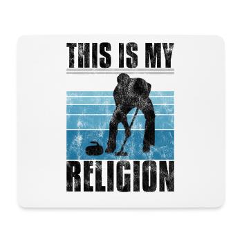 Curling is my religion Curler Eisstockschießen - Mouse Pad (horizontal) - white - Front