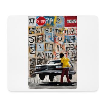 T-shirt Sweatshirt "Rêverie Urbaine Graffit" - Mousepad (Querformat) - Weiß - Vorne