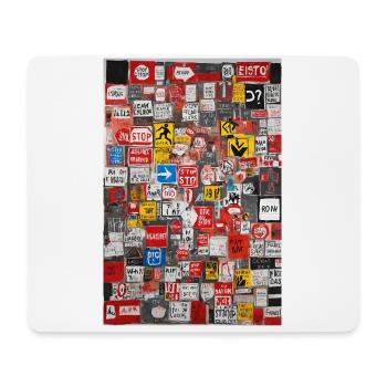 T-shirt Sweatshirt "Patchwork Urbain Stop" - Mousepad (Querformat) - Weiß - Vorne