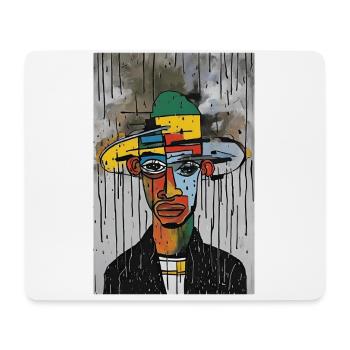 "Silhouette Citadine – Tee-shirt Design Urbain" - Tapis de souris (format paysage) - blanc - Devant