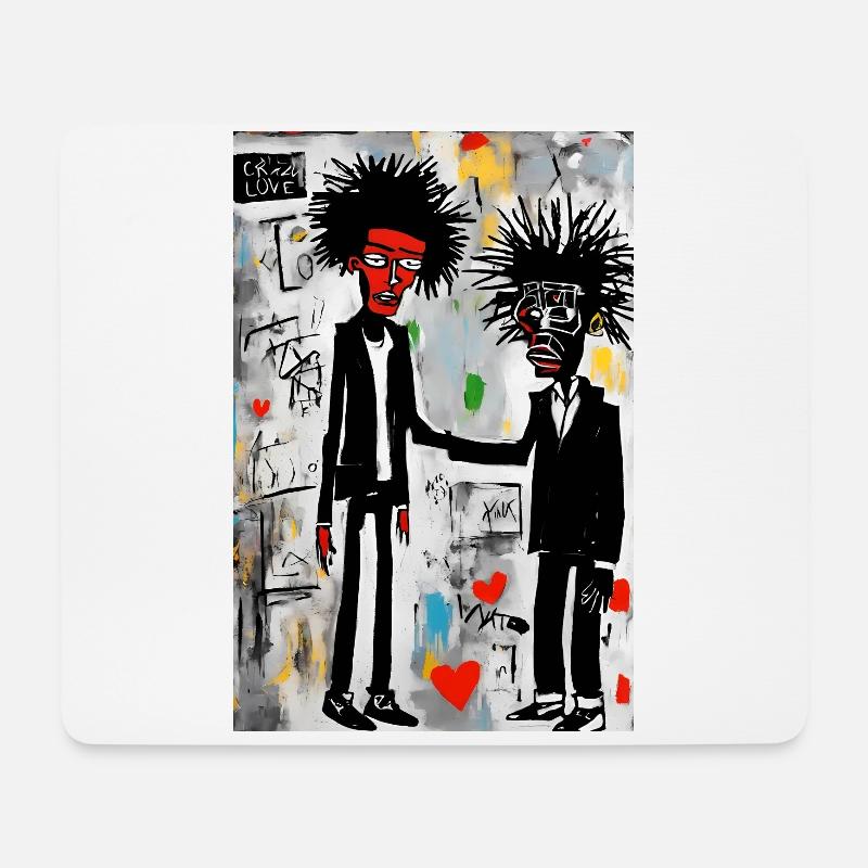 Urban Love: Art Pop - Mousepad (Querformat) - Weiß