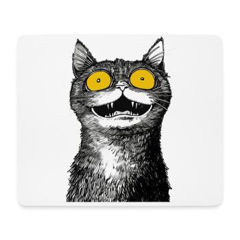 Schwarz-weiße Nashornkatze - Mousepad (Querformat) - Weiß - Vorne