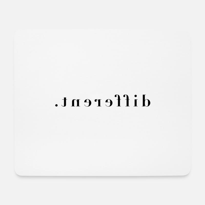 different Spiegelschrift - Mousepad (Querformat) - Weiß